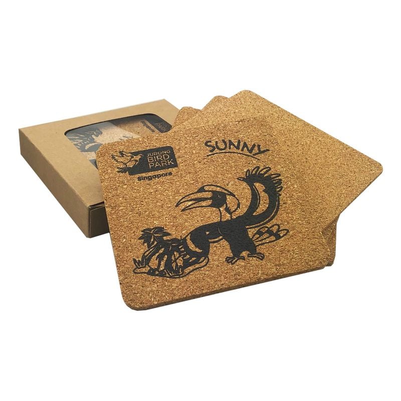 Vineyards Cork Coaster Square Set of 4 Vineyards Cork Coaster Square Set of 4